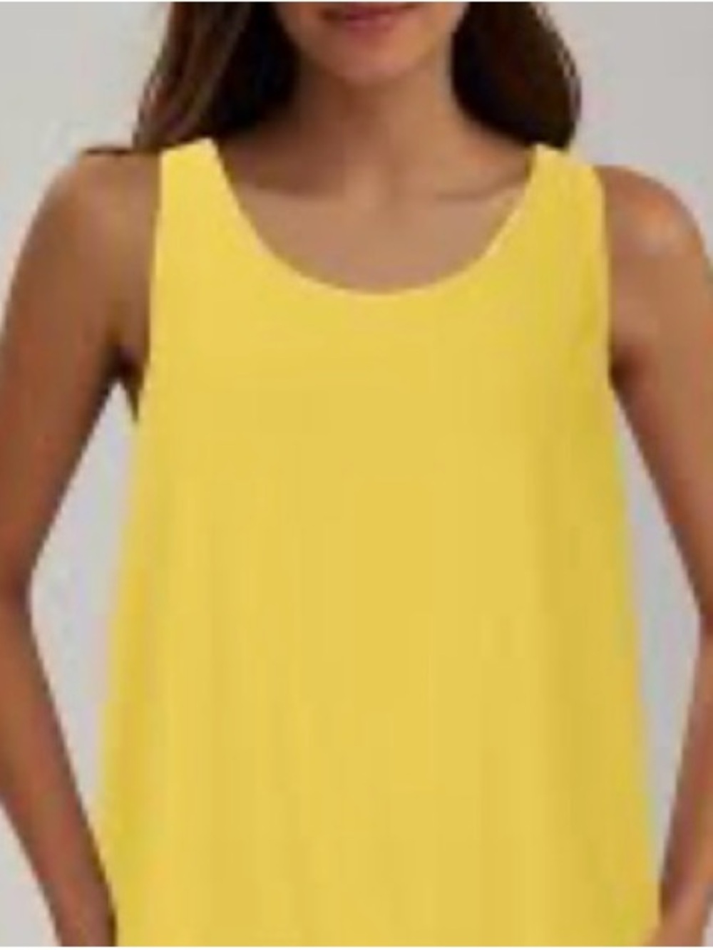 Saks Fifth Avenue - Real Clothes Bright Yellow Scoop Neck Tank - Picture 4 of 8